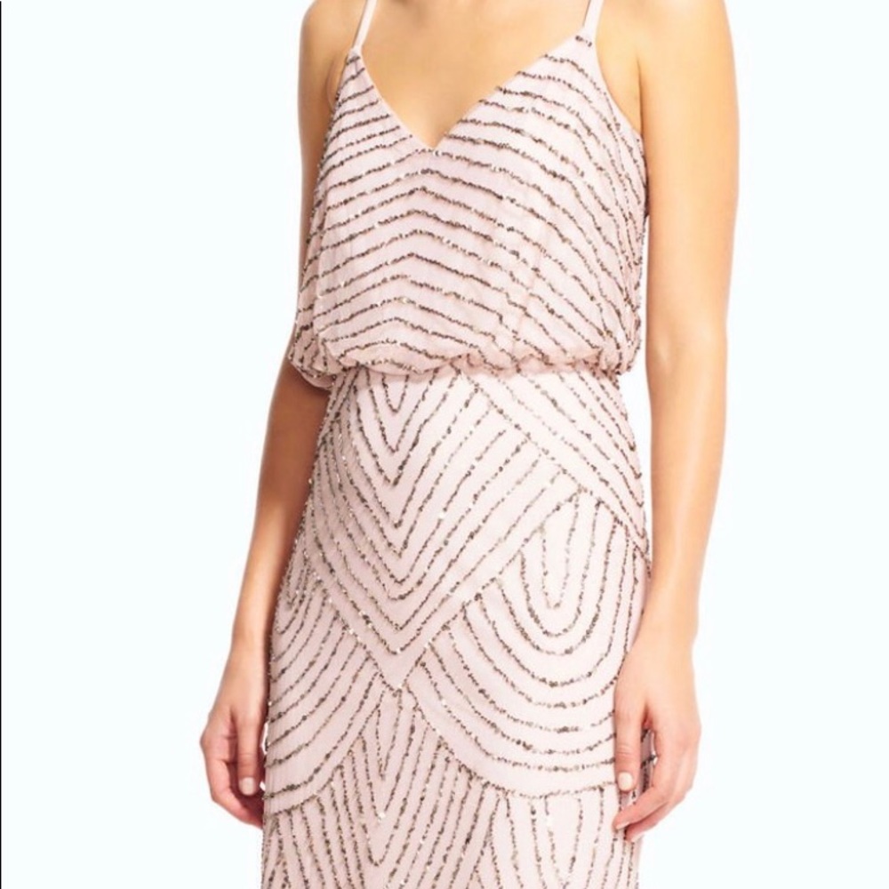 Adrianna Papell Art Deco Beaded Dress